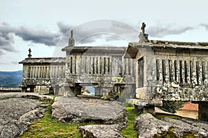 Ancient stone corn driers in Soajo photo