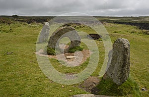 Ancient Stone Formation, Called Men-an-Tol near Zennor, Cornwall photo
