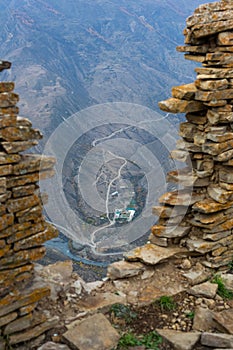 Ancient stone houses of Goor village, Dagestan, Russia