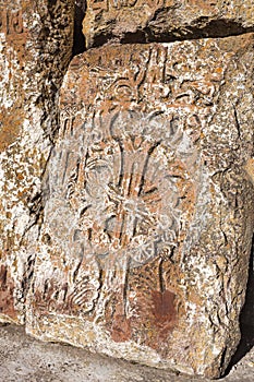 Ancient stone khachkar from Armenia