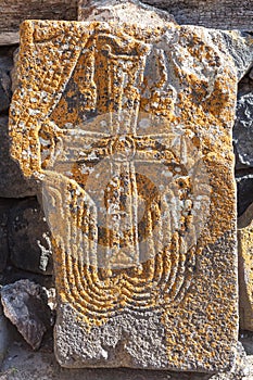 Ancient stone khachkar from Armenia