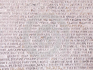 Ancient stone with Latin text