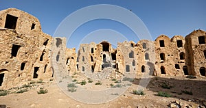 Ancient stone ruins in town of Tatouine. Ksar Mgabla closest Ksar to Tataouine, Tunisia photo
