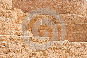 Ancient stone sand wall, brick, background