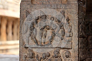 Ancient stone sculpture in the Airavateshwara temple