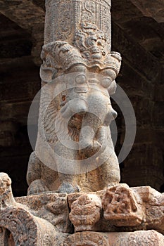 Ancient stone sculpture in the Airavateshwara temple