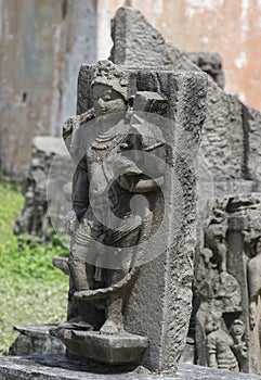 Ancient  Stone Sculpture and Decorated Stone Pillar of   Parmara Era