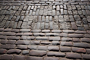 Ancient stone sett paving