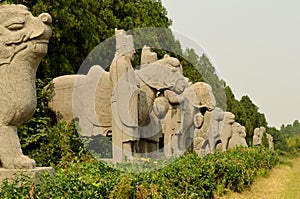 Starobylý kámen sochy píseň dynastie hrobky,, 