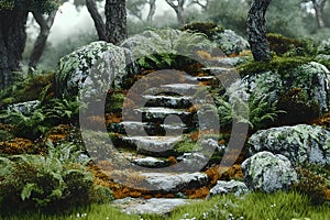 Enchanted Forest Stone Steps