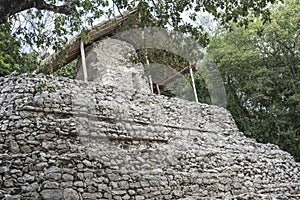 Ancient stone structure at Coba Mayan Ruins, Mexico