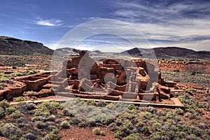 Ancient stone structure, Wupatki Pueblo