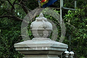 Ancient stone structures in sri lanka. Pun kalasa