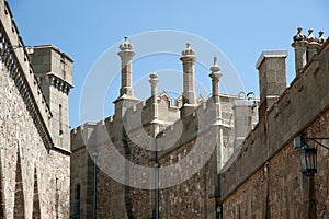 Ancient stone tower knights