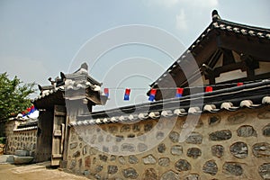 Ancient Stone wall of Korean palace