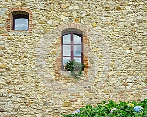 Ancient stonework wall