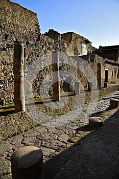 Ancient Street with Columns, Herculaneum photo
