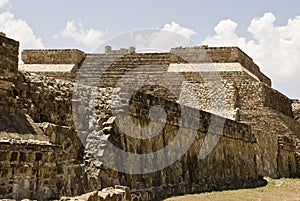 Ancient structure of stone in Monte Alban, Mexico