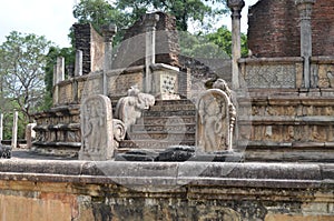 Ancient structure of Vatadage in Pollonnaruwa, Sri Lanka