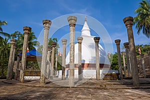The ancient stupa of Ambastal Dagoba. Mihintale