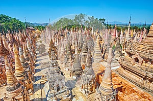 Among the ancient stupas of Kakku, Myanmar