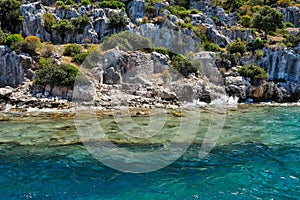 Ancient submerged city in Kekova