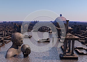 Ancient submerged city