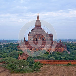 Ancient Sulamani pagoda in Bagan, Myanmar