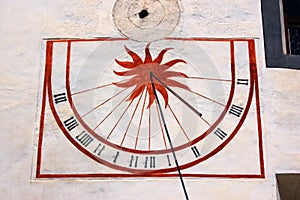 Ancient Sundial - Mustair Switzerland