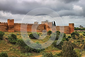 Surrounding walls of Necropolis of Cellah photo