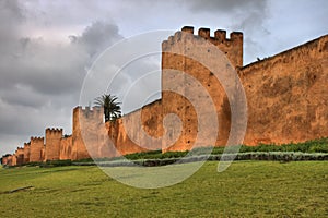 Surrounding walls of Necropolis of Cellah photo