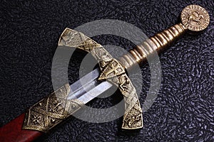 Ancient sword on a beautiful background