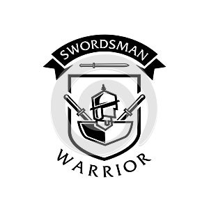 Swordsman warrior logo