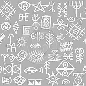 Ancient symbols set seamless