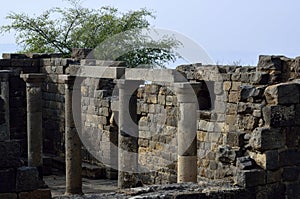 Ancient synagogue Umm el Kanatir, Israel