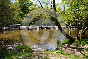 The ancient Tarr Steps in Devon