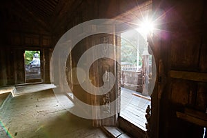 Ancient teak monastery of Shwenandaw Kyaung in Mandalay, Myanmar