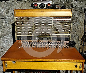 An ancient telephone switchboard dating back to the early 1900s