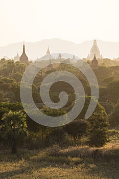 Ancient Temple in the Archaeological Park in Bagan, Myanmar