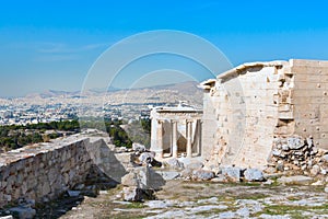 Ancient temple of Athena Nike in Acropolis, Athens