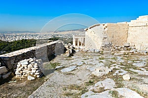 Ancient temple of Athena Nike in Acropolis, Athens