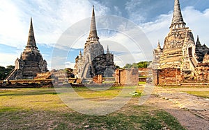 Ancient temple in Ayutthaya Thailand, wat phra si saphet