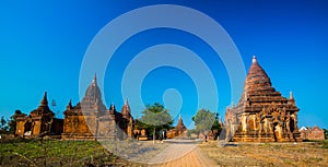 The ancient temple in bagan at Myanmar