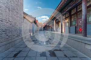 Ancient Temple buildings in Pusading in Wutai Mountain, Shanxi Province, China