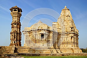 An ancient temple in the Chittorgarh fortress. photo