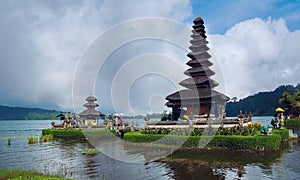 Ancient temple at coast Bali