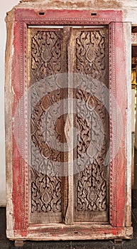 Ancient temple door