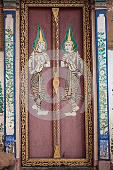 Ancient temple door