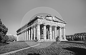 Temple of Hera built by Greek colonists, in Paestum, Italy