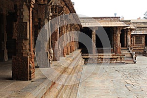 Ancient temple inside hall